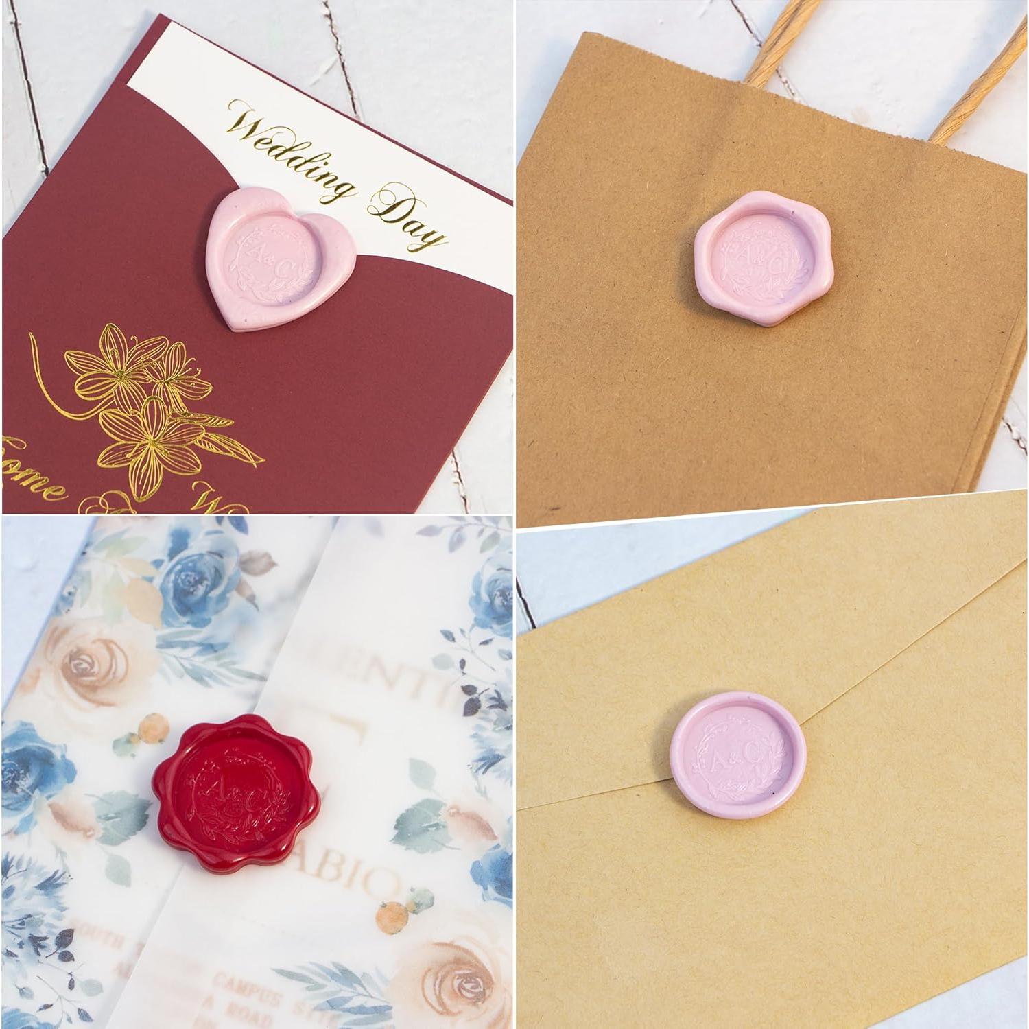 Molde de Sello de Cera Redondo Krastmon con Almohadilla de Silicona