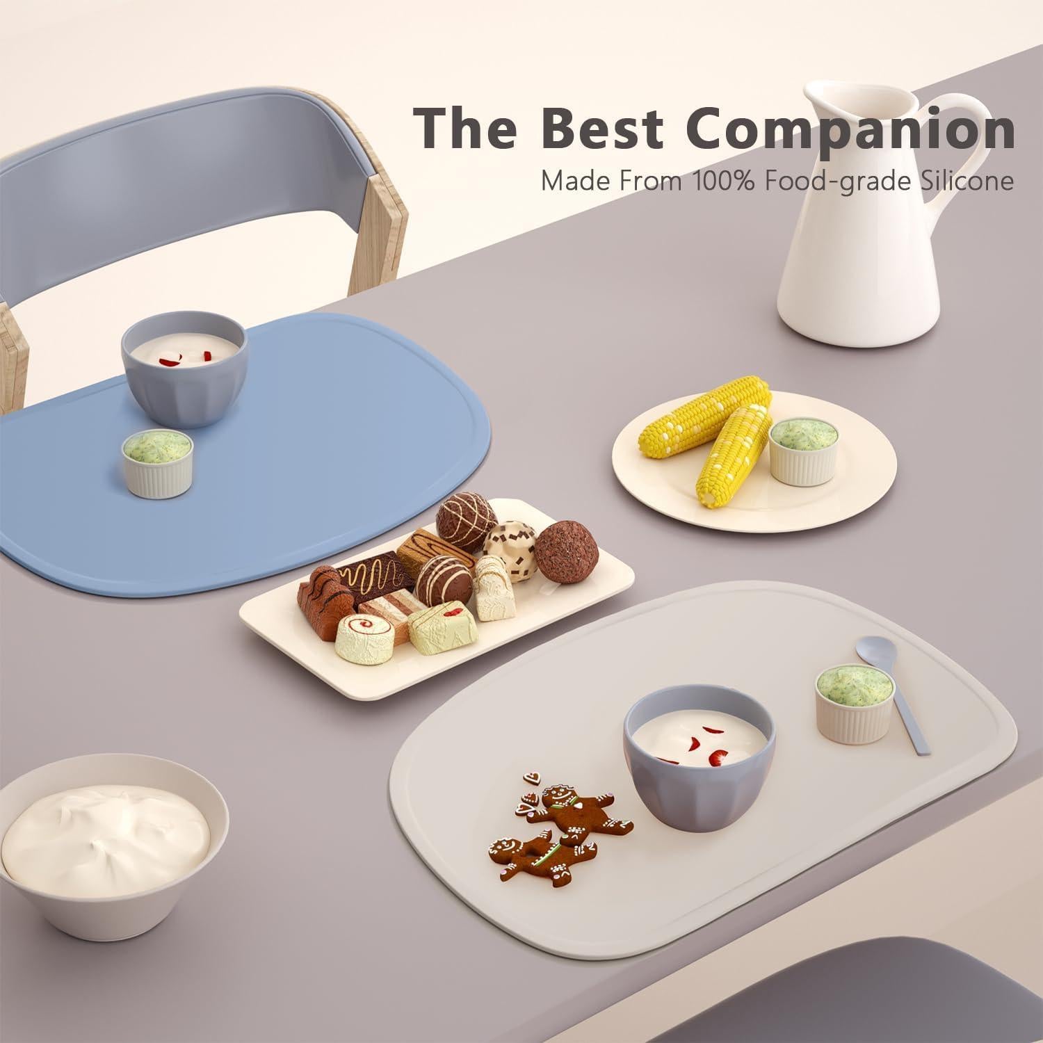 Conjunto de 3 Manteles de Silicona Cuddle Campus Antideslizantes