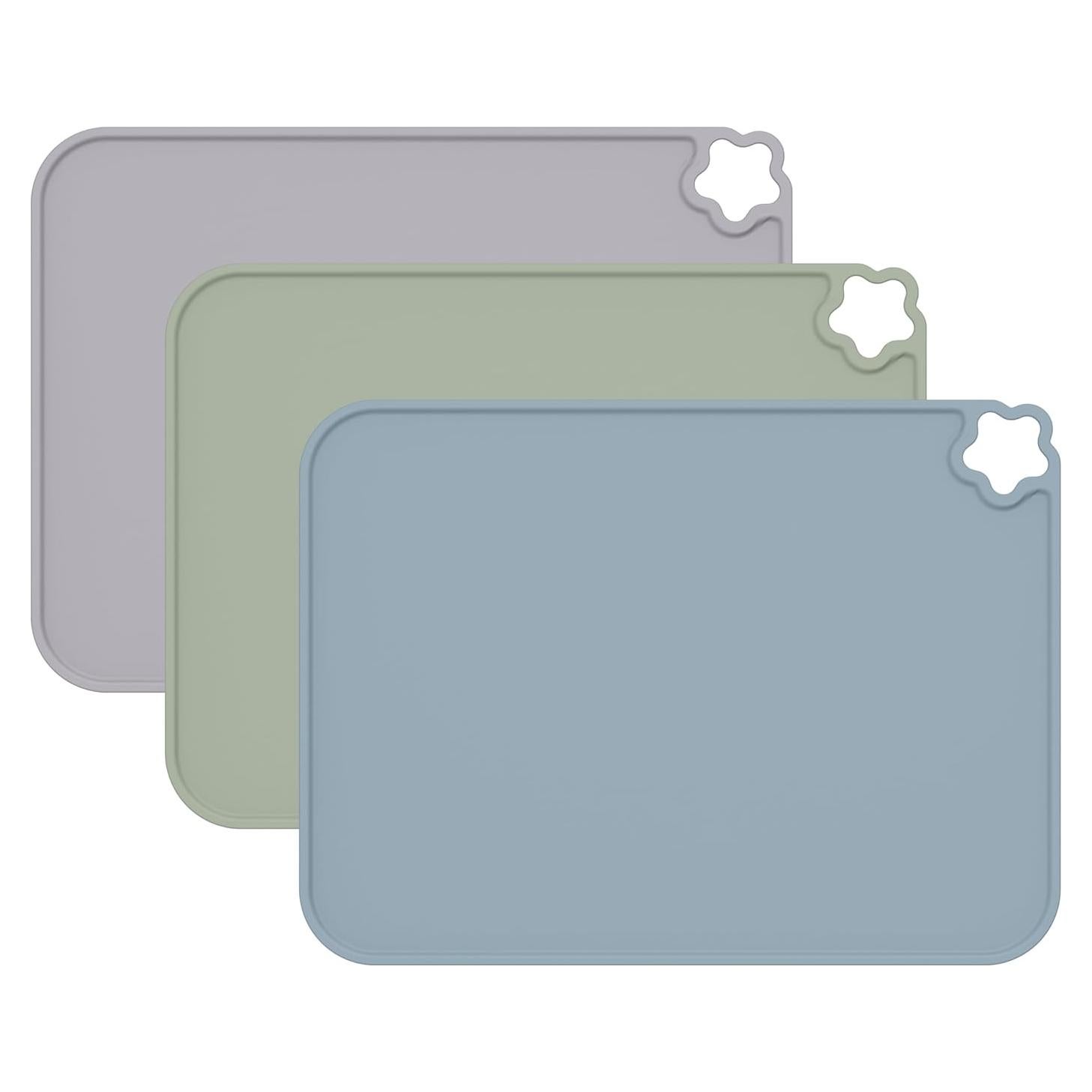 Mantel de Silicona Cutebe para Bebés Antideslizante 3 Piezas