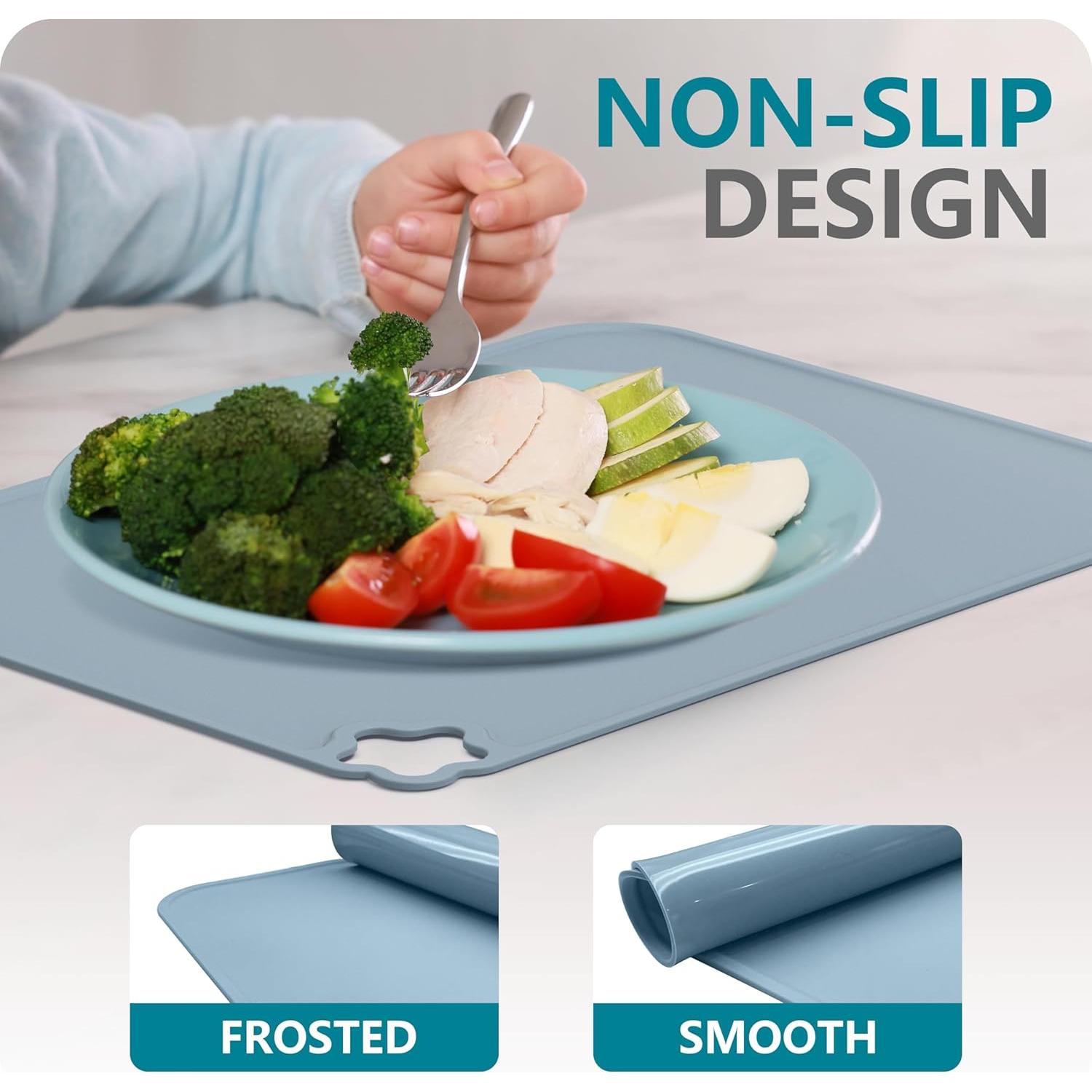 Mantel de Silicona Cutebe para Bebés Antideslizante 3 Piezas