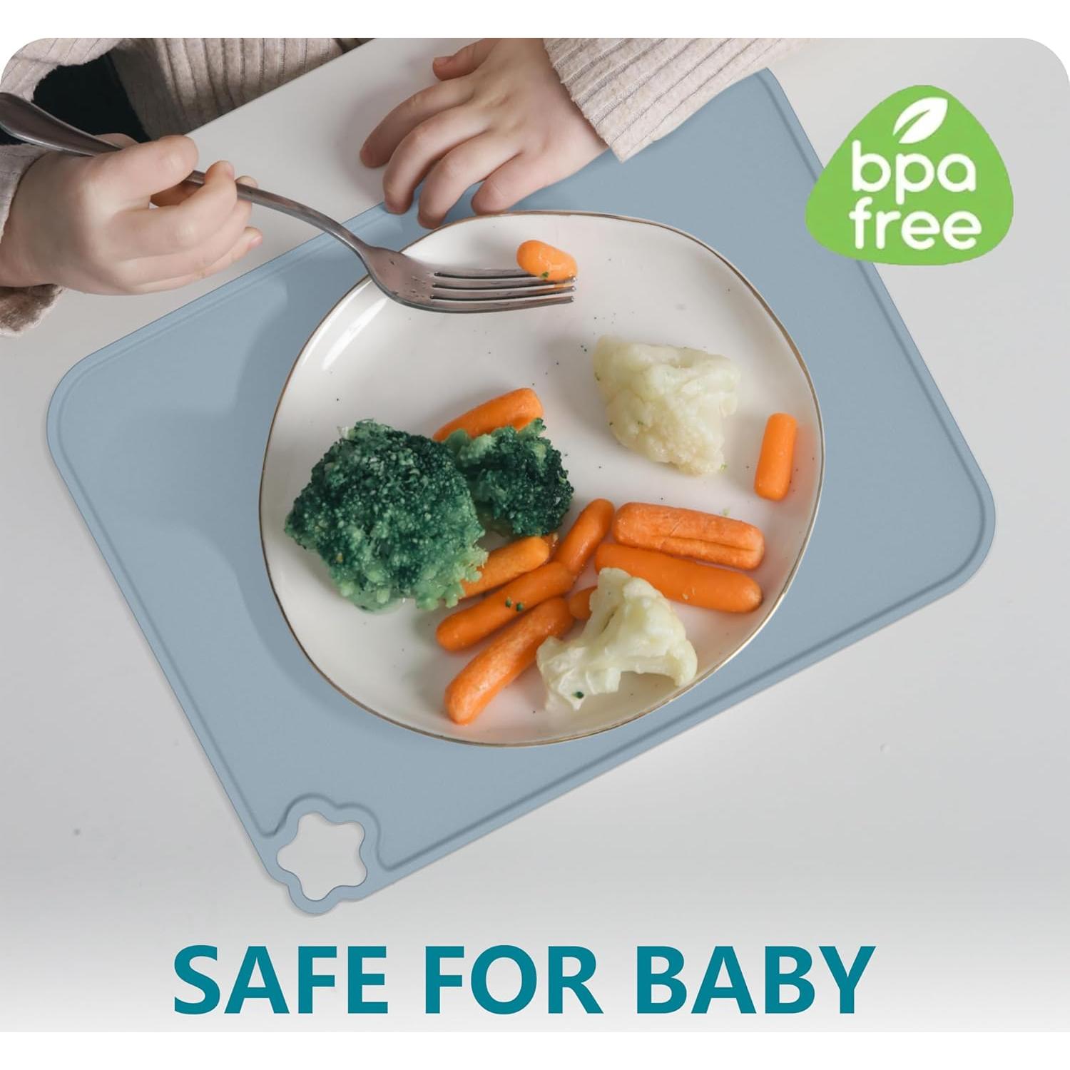 Mantel de Silicona Cutebe para Bebés Antideslizante 3 Piezas