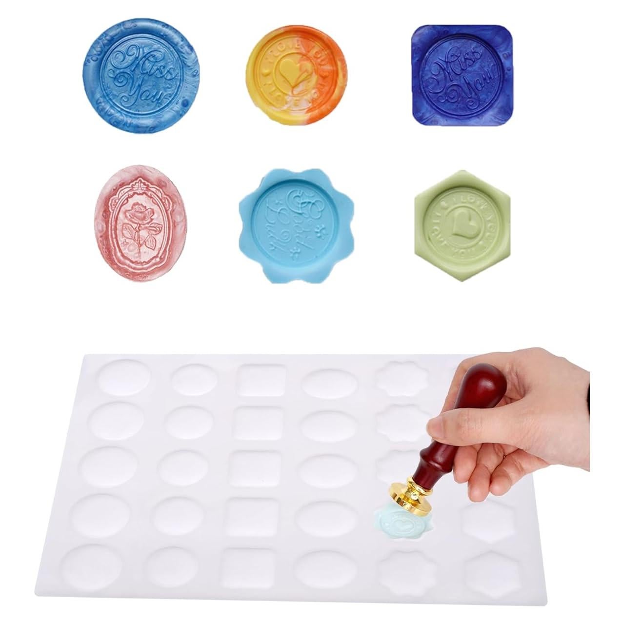 Alfombrilla de Sello de Cera de Silicona Landvidi 30 Cavidades