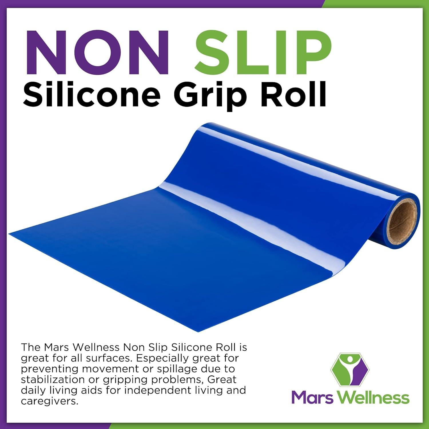 Material Antideslizante de Silicona Mars Wellness 20x91 cm Azul