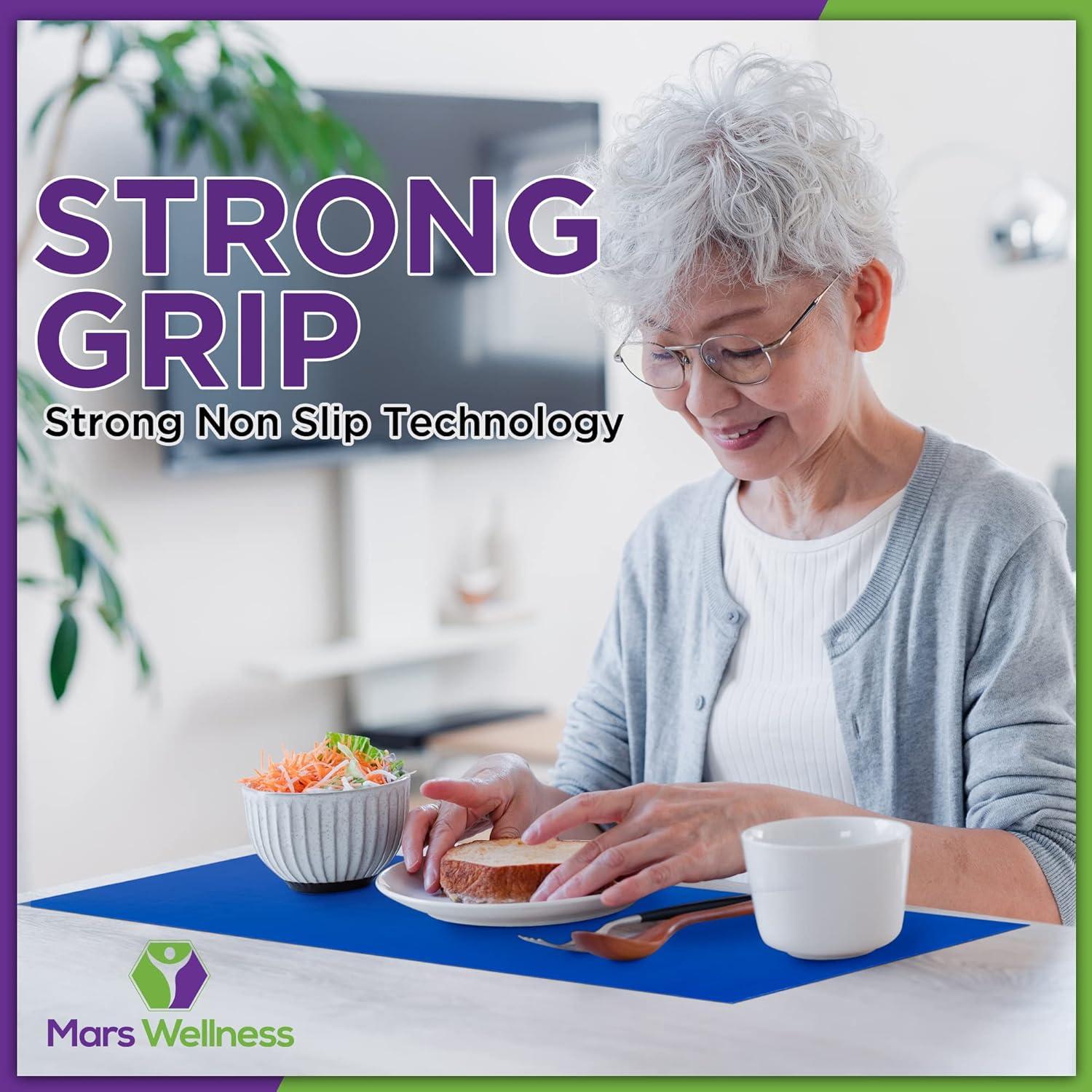 Material Antideslizante de Silicona Mars Wellness 20x91 cm Azul