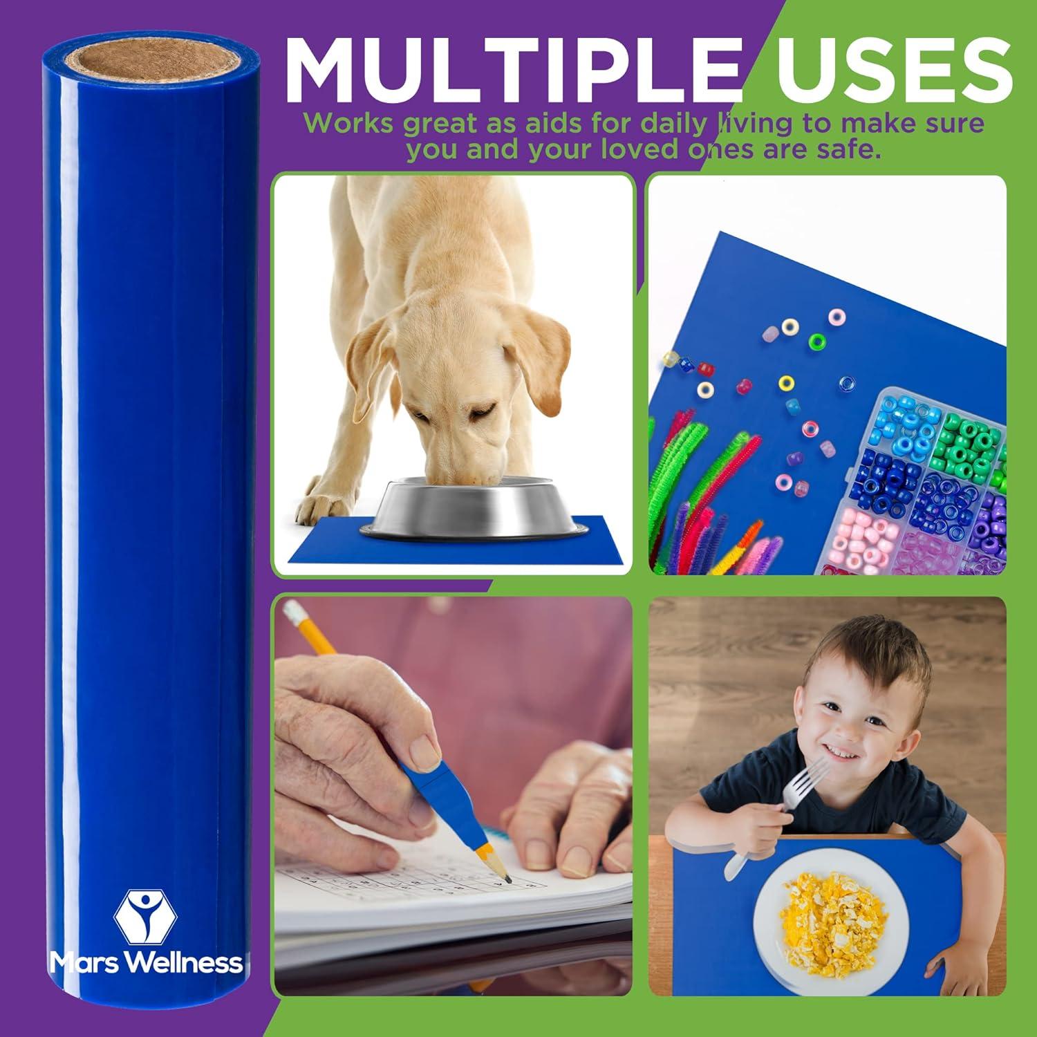 Material Antideslizante de Silicona Mars Wellness 20x91 cm Azul