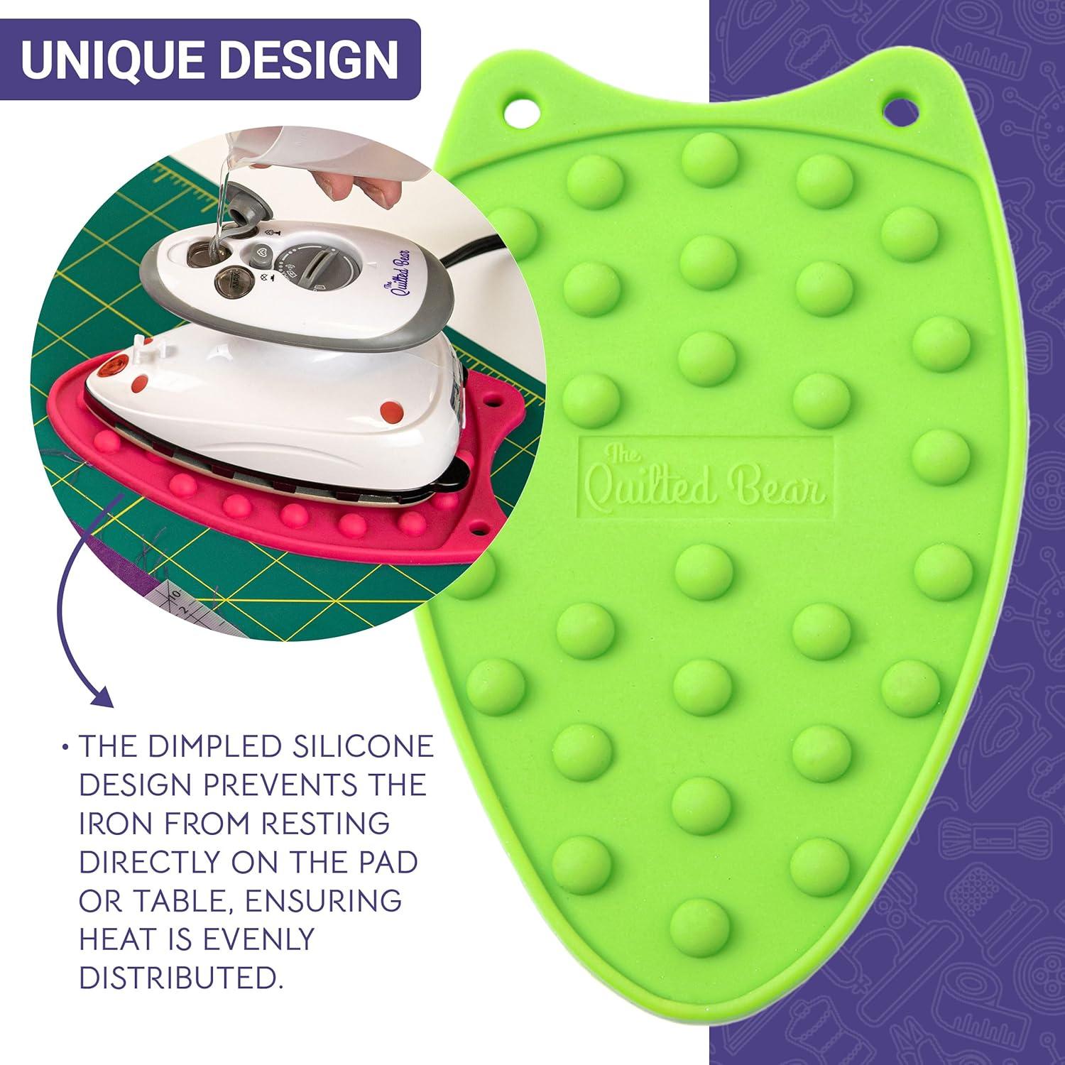Soporte de Hierro Mini The Quilted Bear Verde - Almohadilla Silicona Resistente al Calor