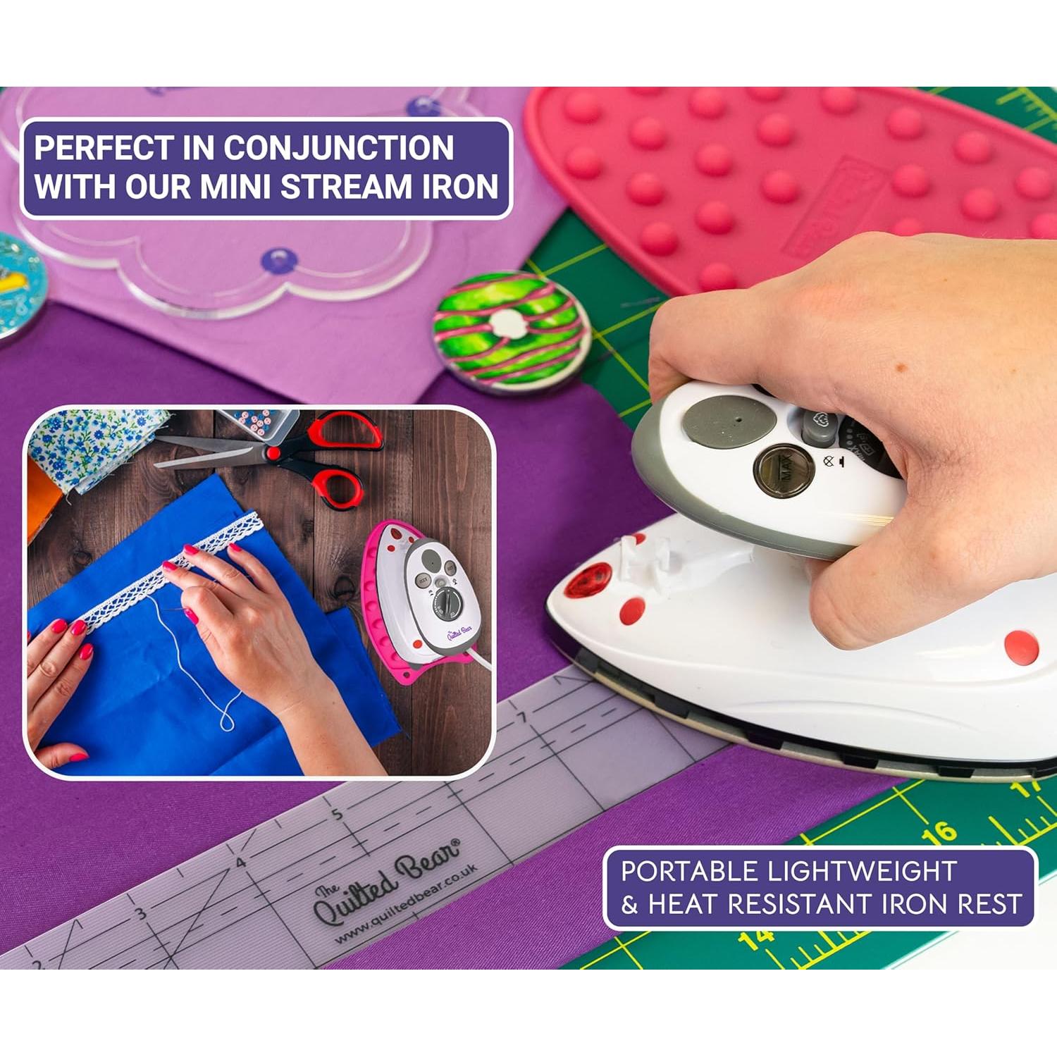 Soporte de Hierro Mini The Quilted Bear Verde - Almohadilla Silicona Resistente al Calor