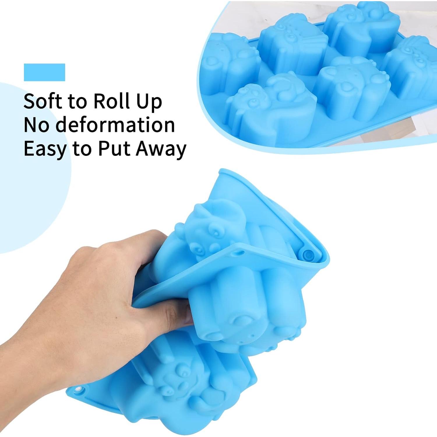 Moldes de Jabón de Silicona Beasea 2 Piezas Animales 3D