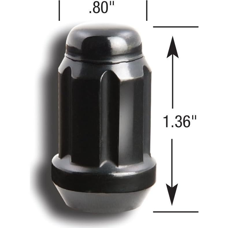 Tuercas Acorn GORILLA 12mm x 1.50 Negro - Paquete de 20