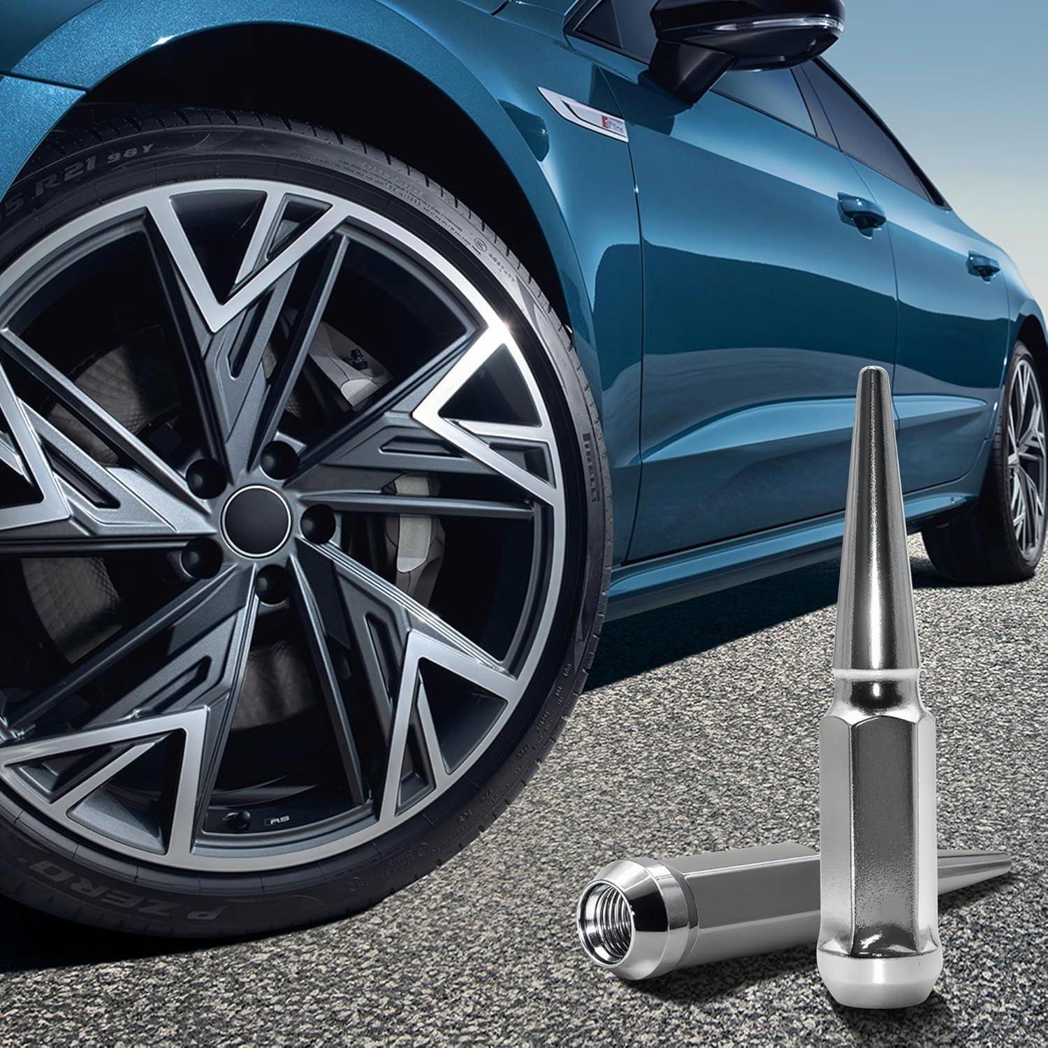 Tuercas de Rueda LUJIANI 9/16"-18 Plateadas 32 PCS