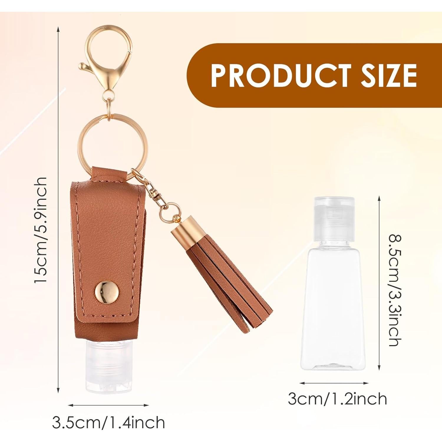 Soporte de Cuero para Desinfectante de Manos PEOVLVN 30ml