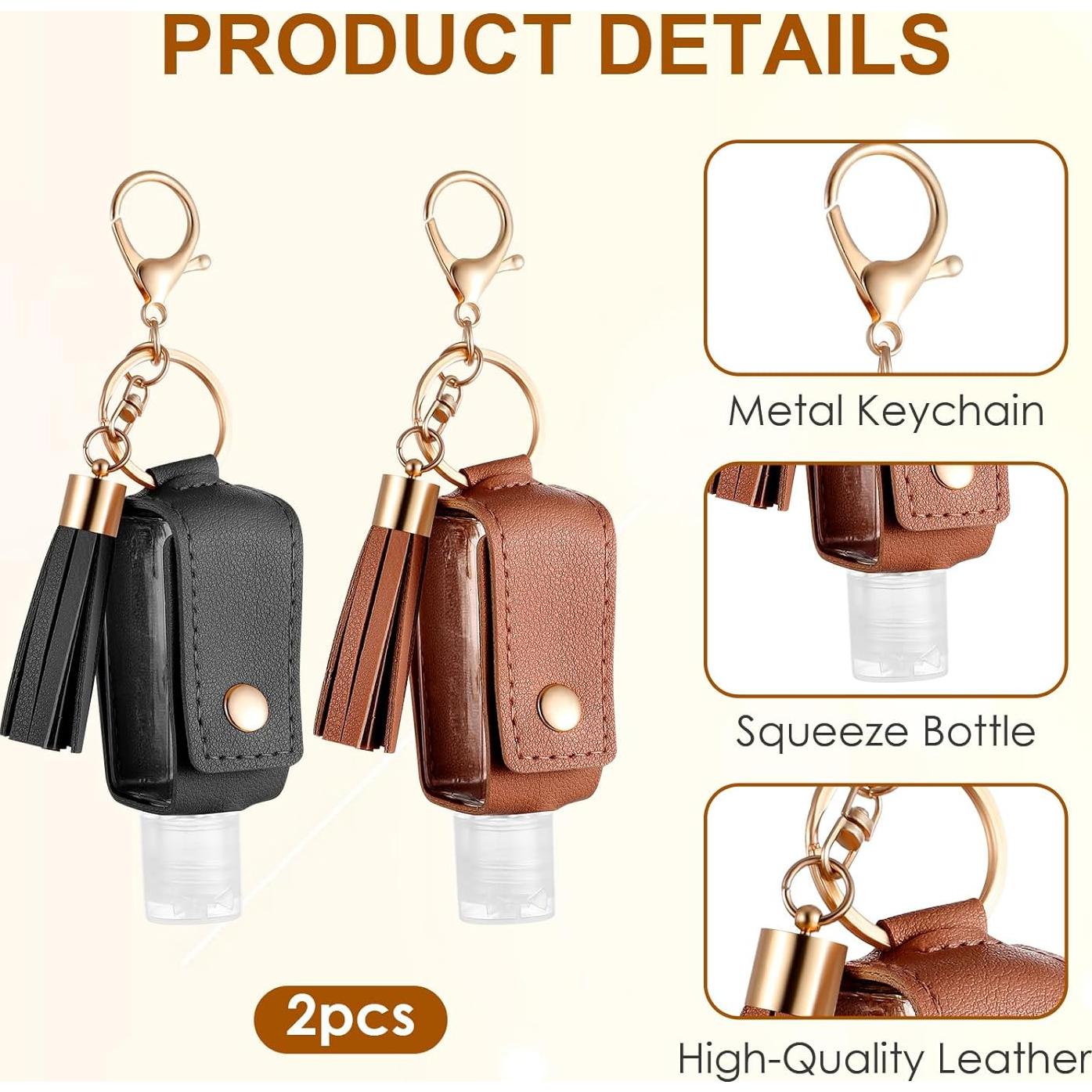 Soporte de Cuero para Desinfectante de Manos PEOVLVN 30ml