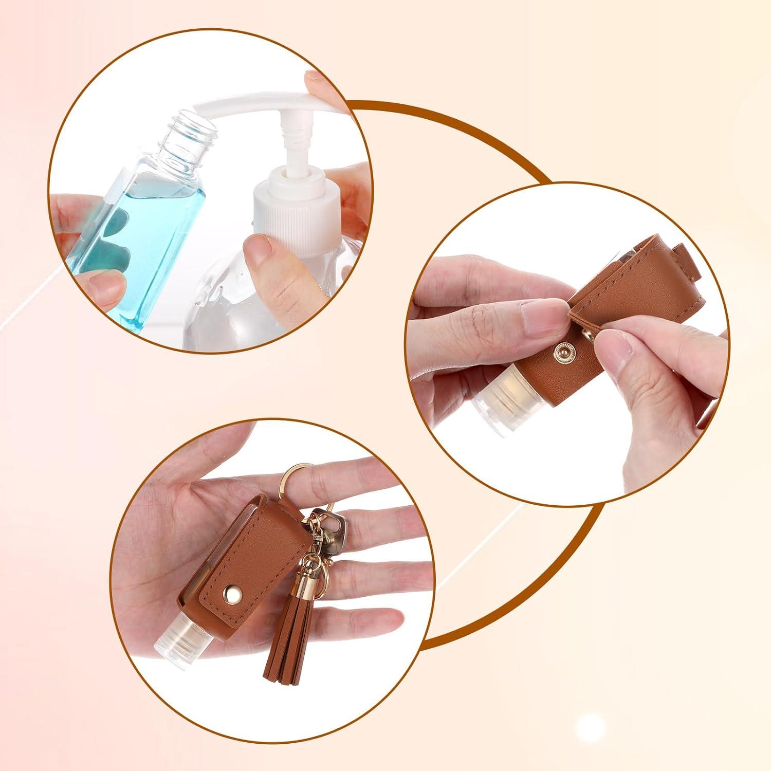 Soporte de Cuero para Desinfectante de Manos PEOVLVN 30ml