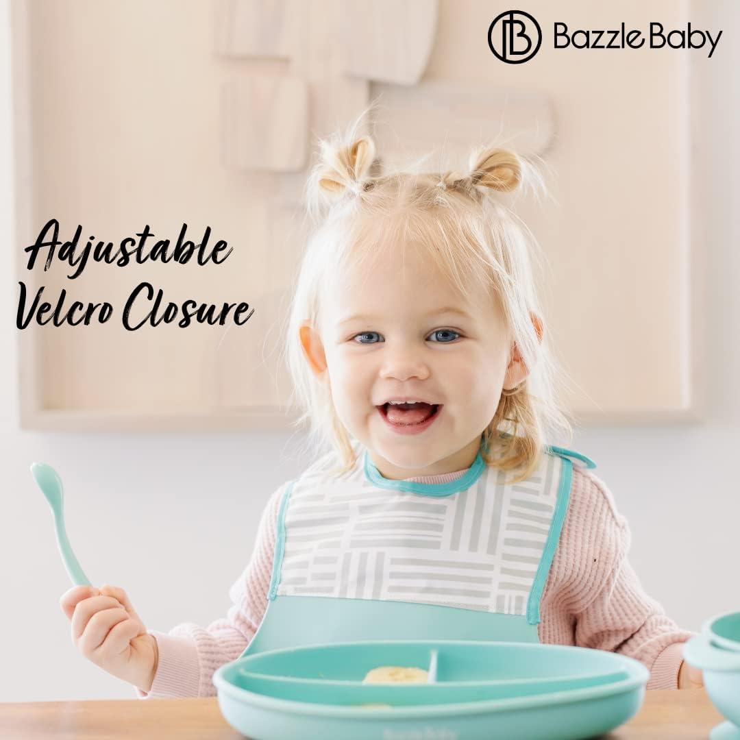 Baberos de Silicona Bazzle Baby con Recogedor - 2 Piezas