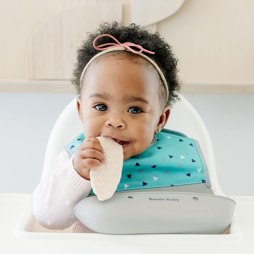 Baberos de Silicona Bazzle Baby con Recogedor - 2 Piezas