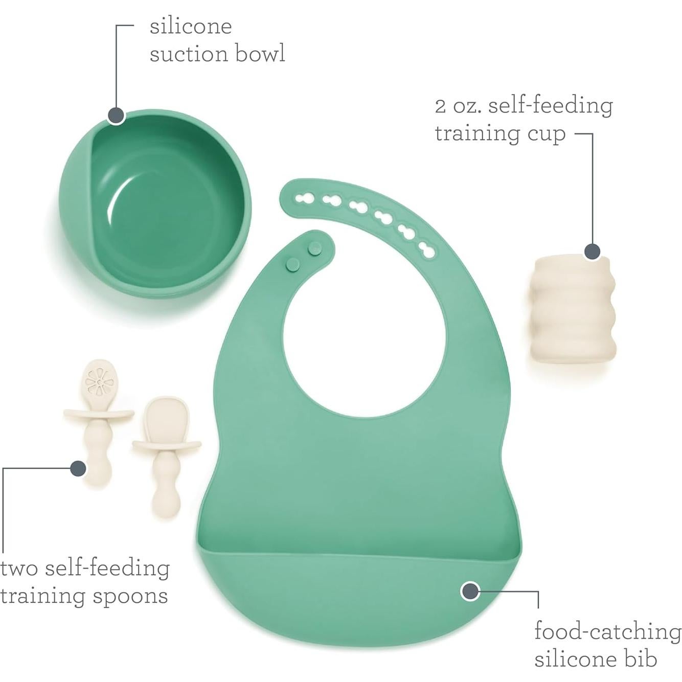 Kit de Alimentación Autonómica Infantino 5 Piezas Silicona BPA Libre