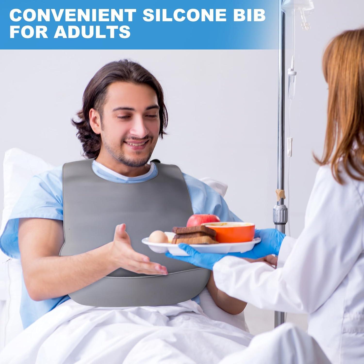 Paquete de 10 Baberos de Silicona Jeere para Adultos 52x36cm