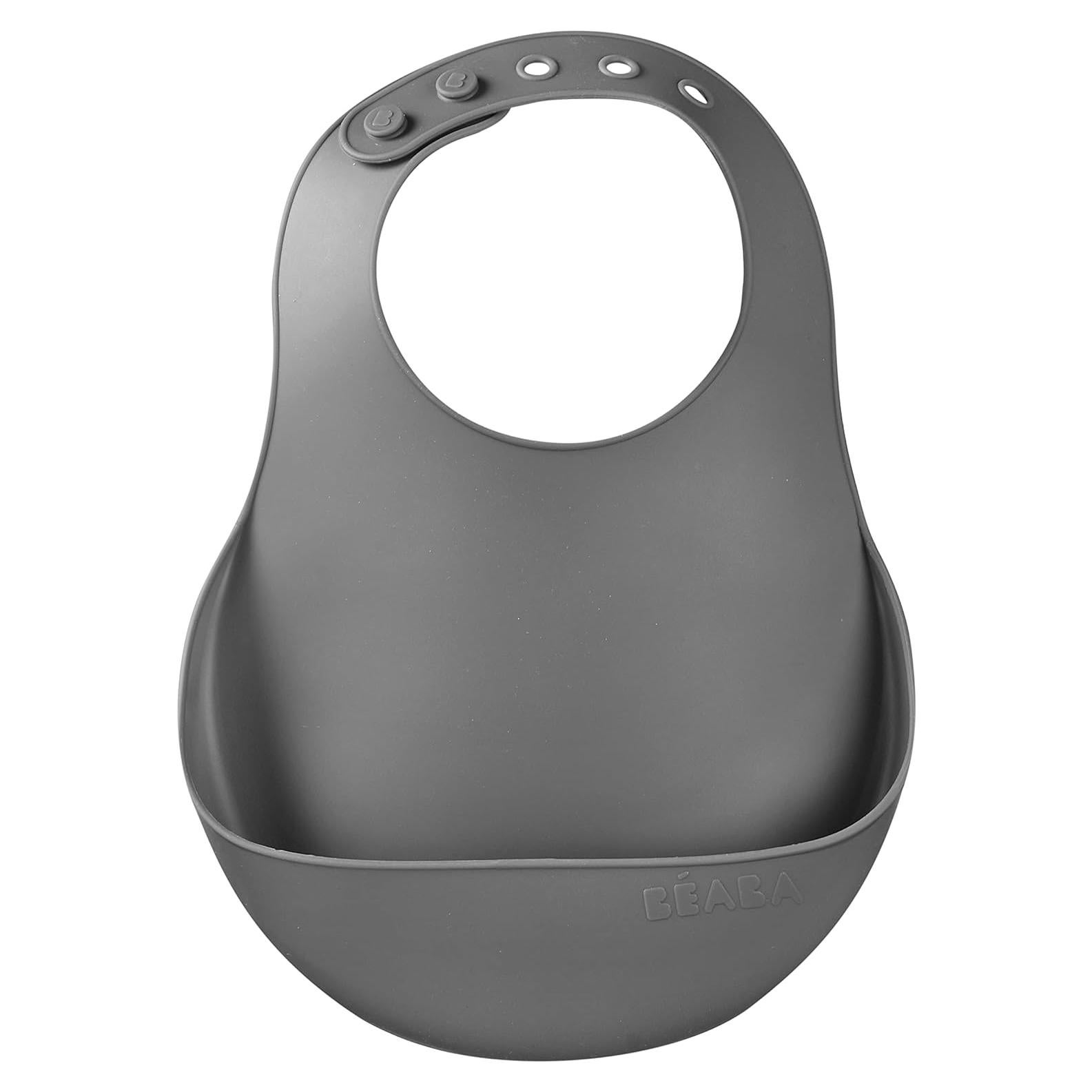 Babero de Silicona BEABA Carbono con Recogedor para Bebés