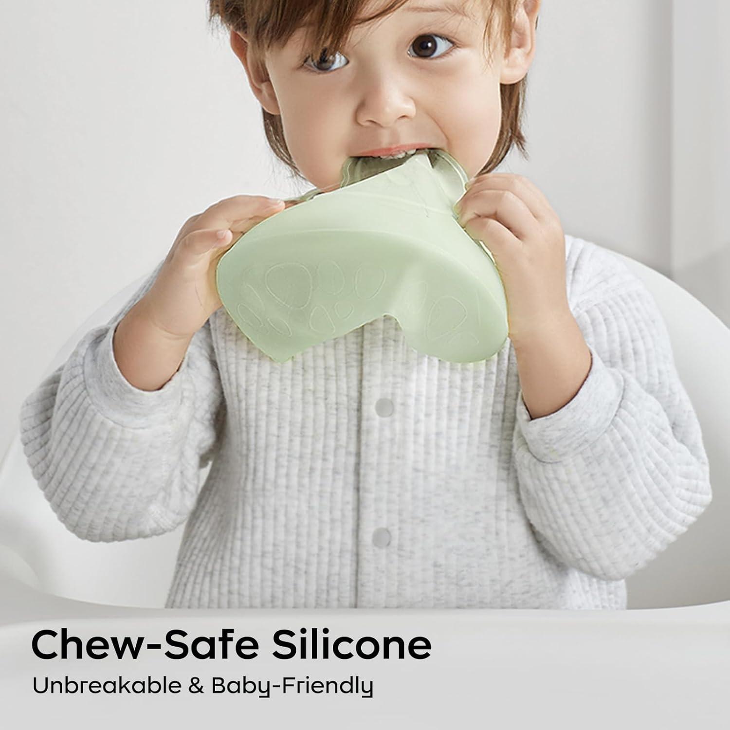 Baberos de Silicona Livianos BC Babycare con Cuello Ajustable