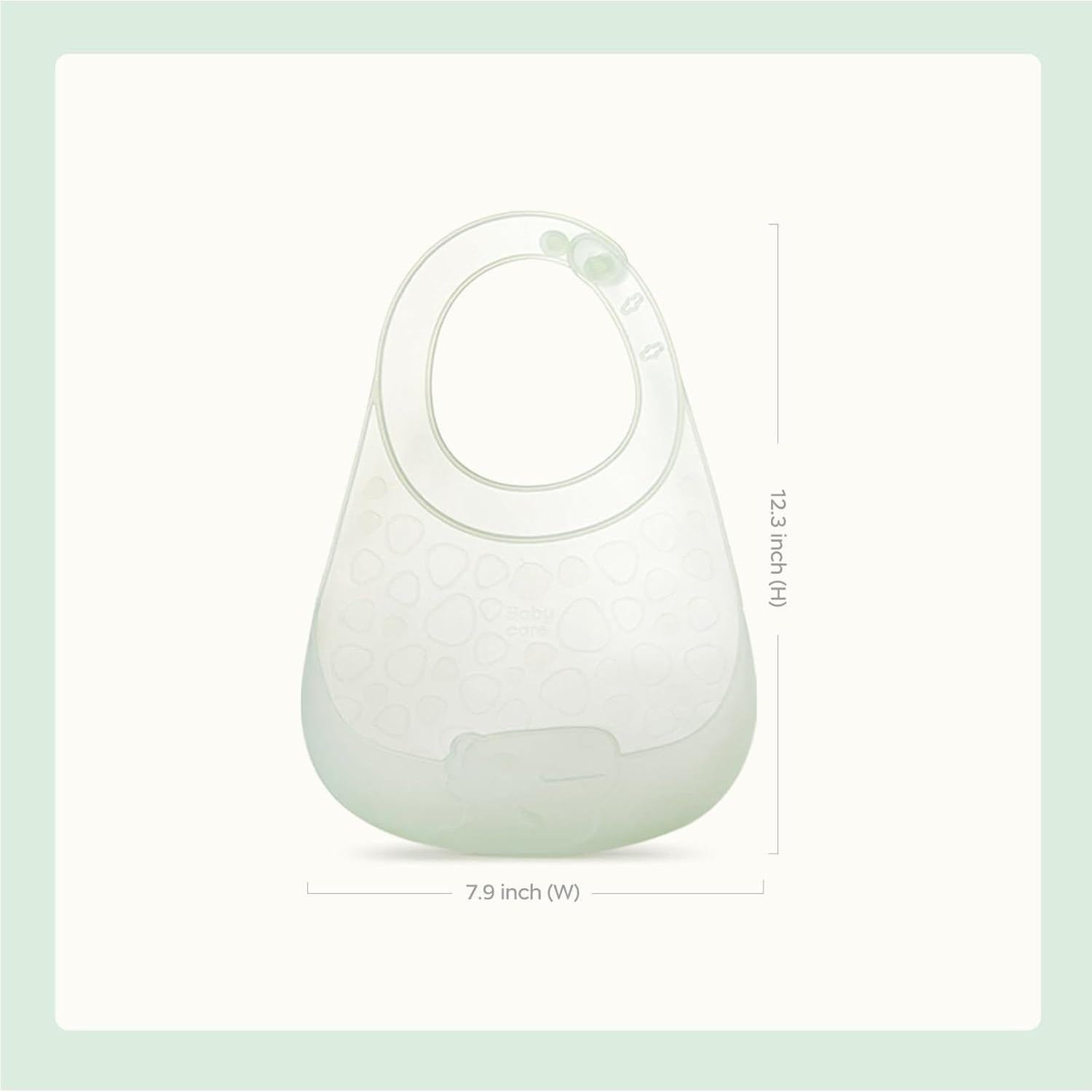 Baberos de Silicona Livianos BC Babycare con Cuello Ajustable