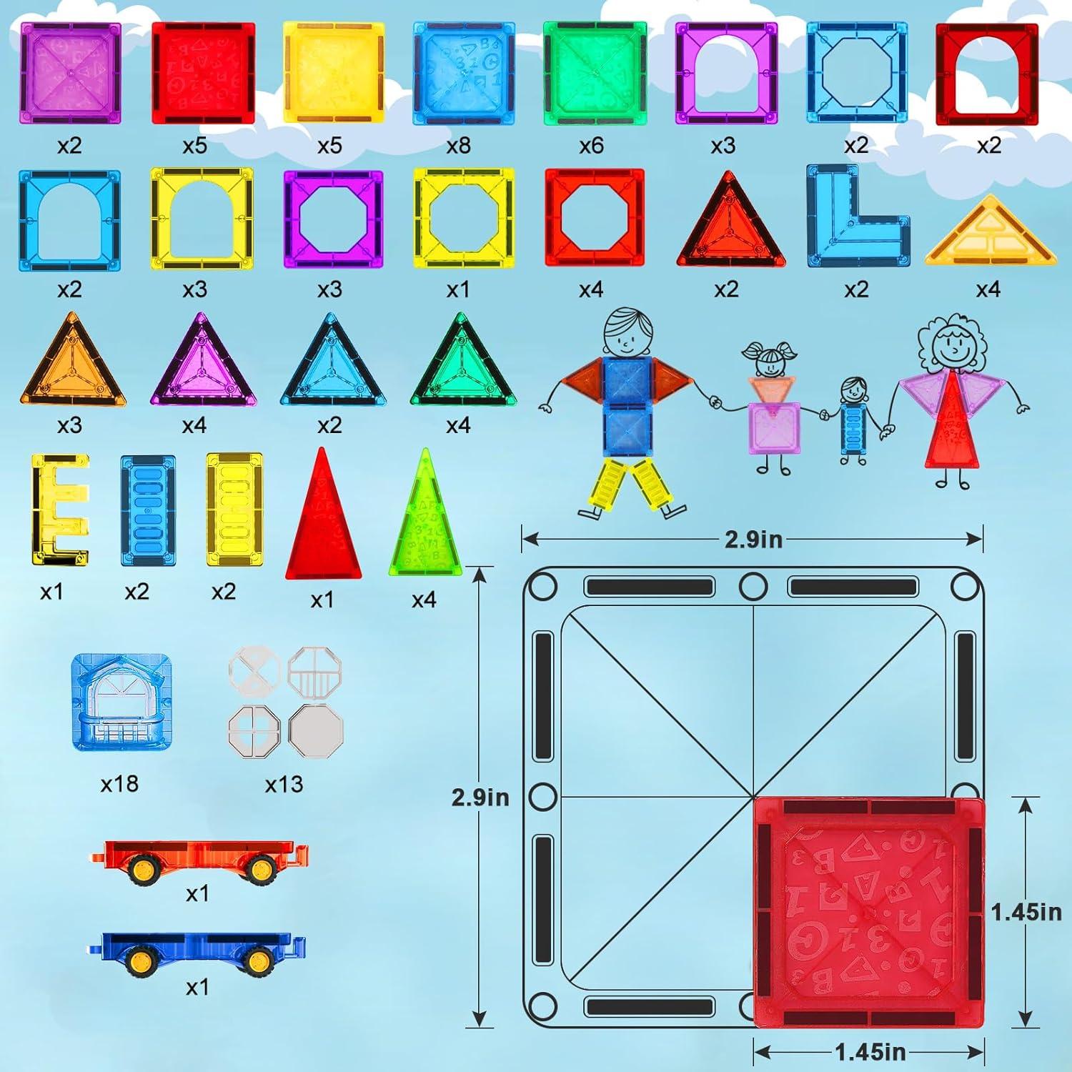 Azulejos Magnéticos ShowyLive 110PCS para Niños 3-8 Años