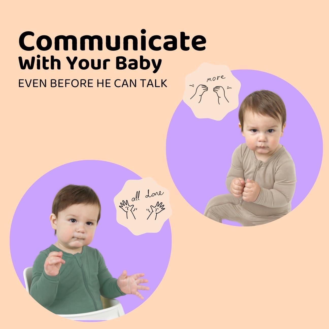 Babero de Silicona Aplainr con Lengua de Señas - Arena Rosa