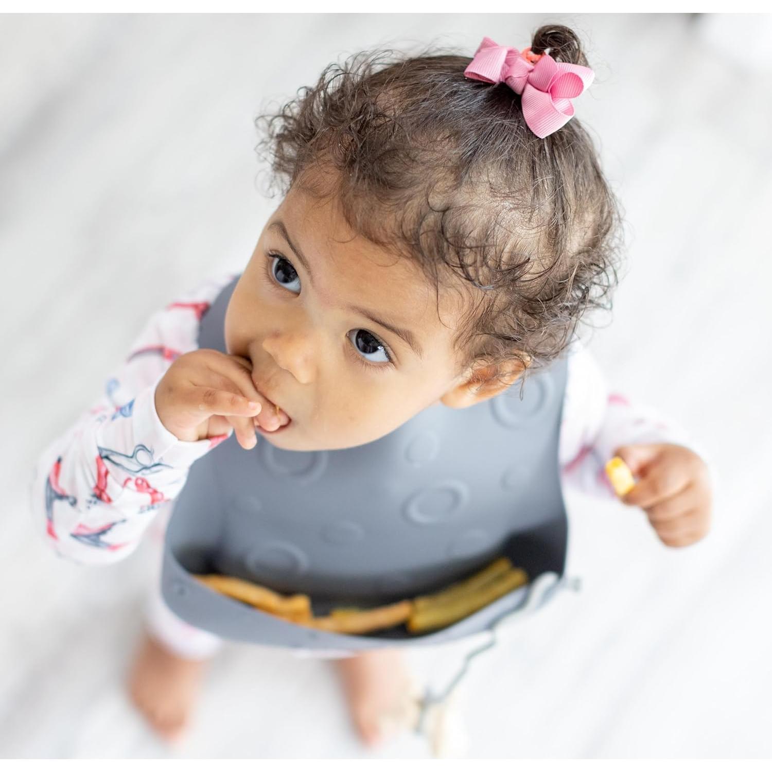 Babero de Silicona Ajustable Busy Baby Menta con Bolsillo