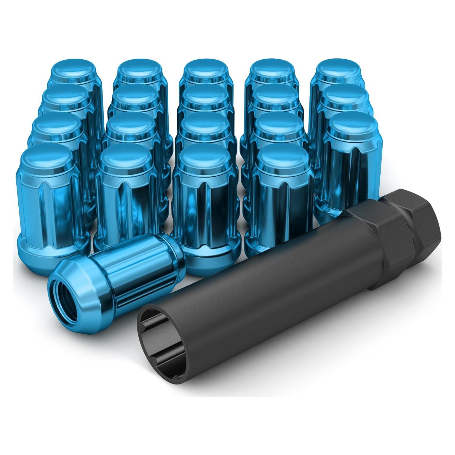 Tuercas de Rueda Caballero Blanco 3804BLT-20AM 6 Espinas Azul