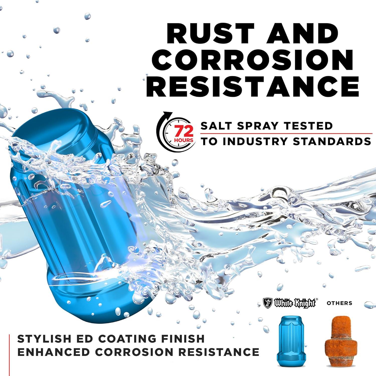 Tuercas de Rueda Caballero Blanco 3804BLT-20AM 6 Espinas Azul