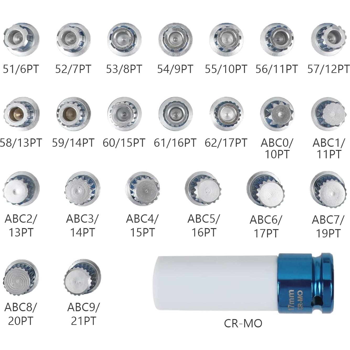 Kit de Eliminación de Tuercas de Seguridad BELEY 23 Piezas VW