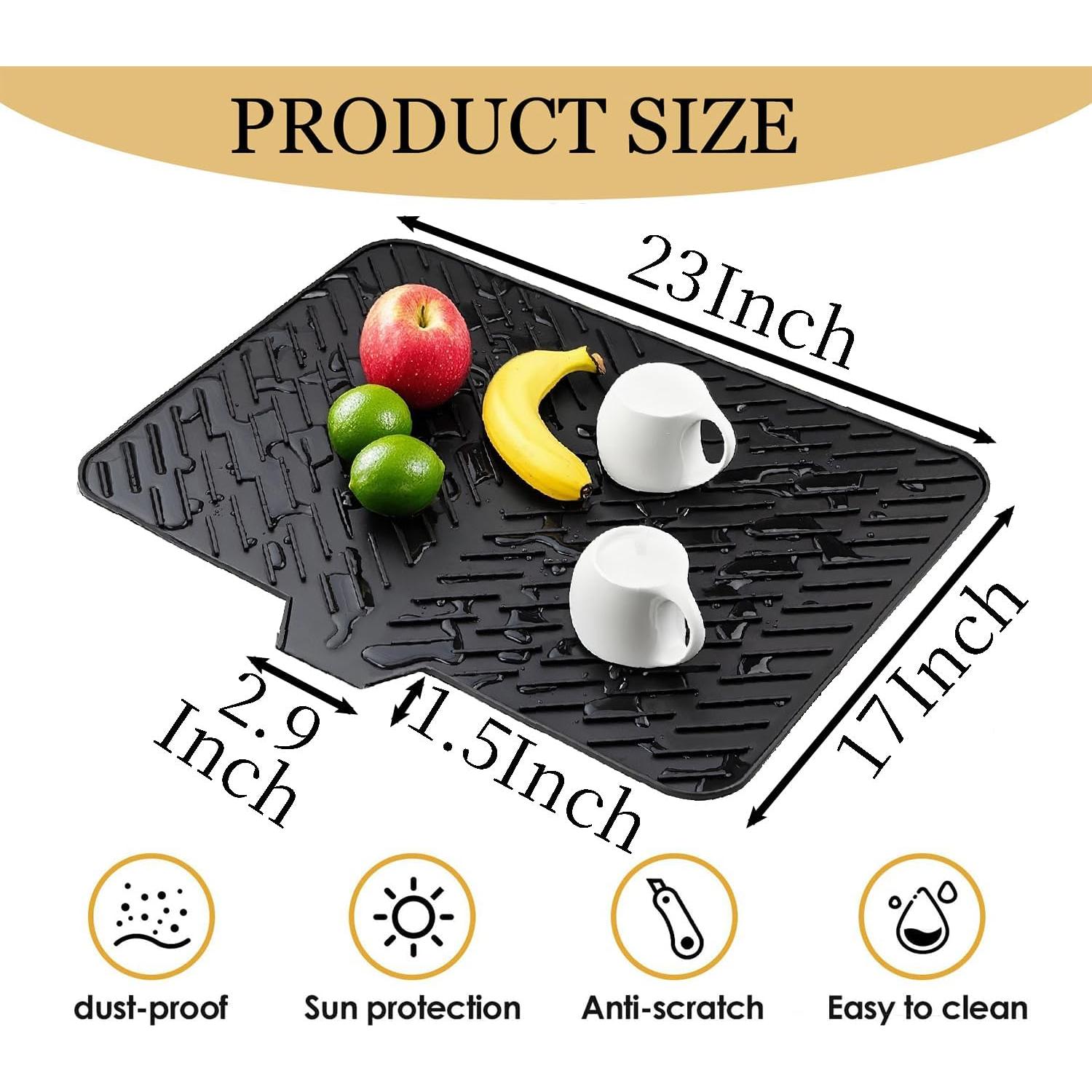 Alfombrilla de Secado de Platos Silicona SCYFREID 58.4x43.2cm