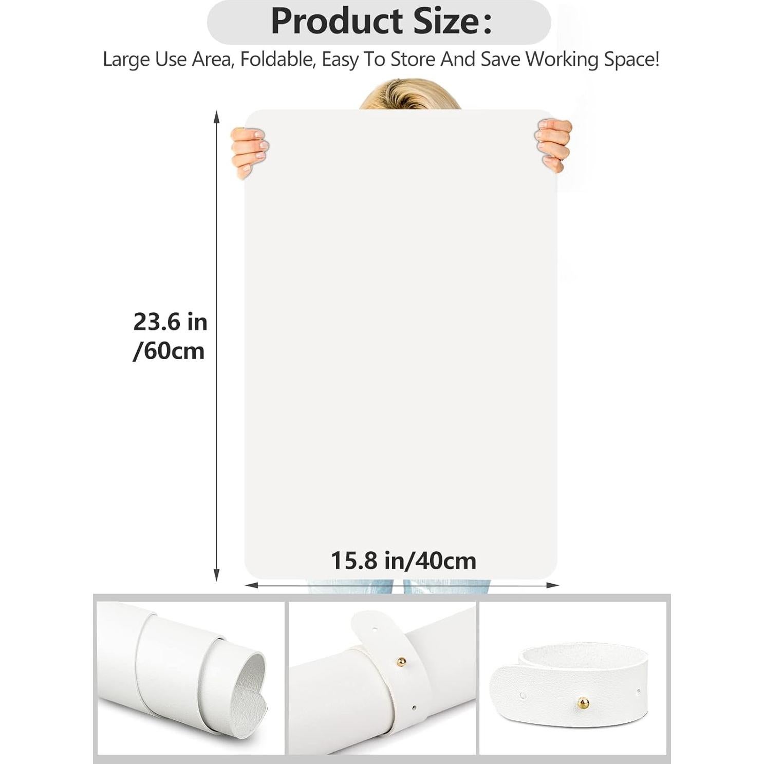 (MAT ONLY) Nail Art Table Mat, Nail Arm Rest Pad for Acrylic Nails, Soft Microfiber PU Leather Nail Mat for Table, Foldable Nail Hand Rest Pillow Manicure Pad, Acrylic Nail Desk Mat for Nail Cushion