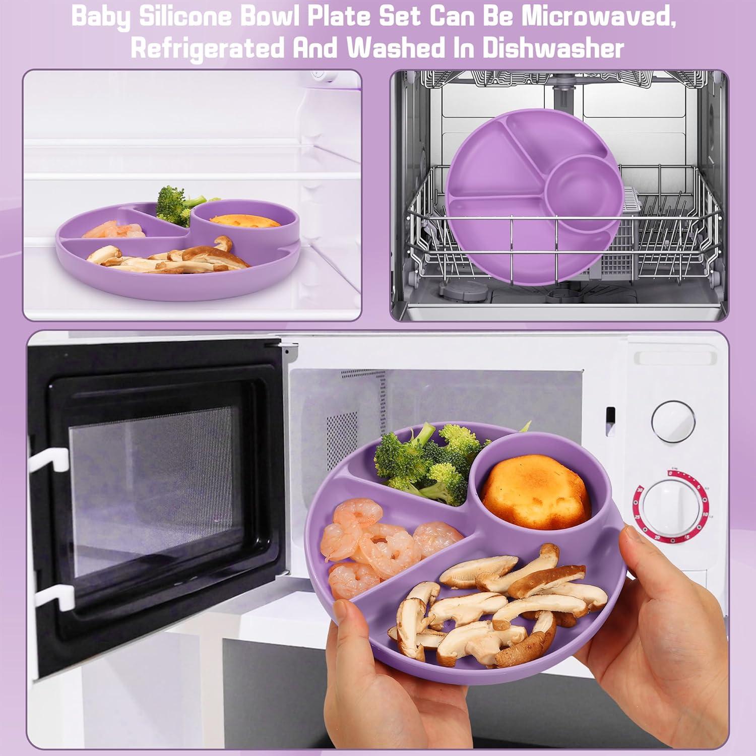 Juego de Alimentación Guiada para Bebés MIICASA - Silicona 9 Piezas