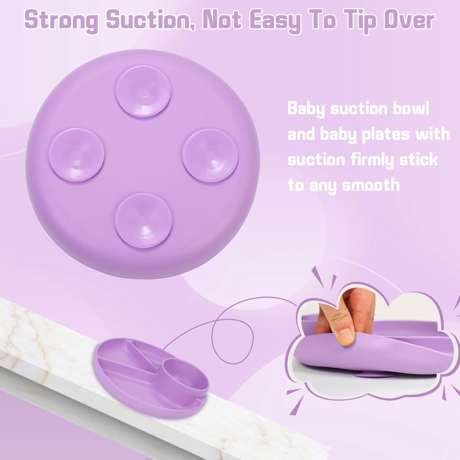 Juego de Alimentación Guiada para Bebés MIICASA - Silicona 9 Piezas