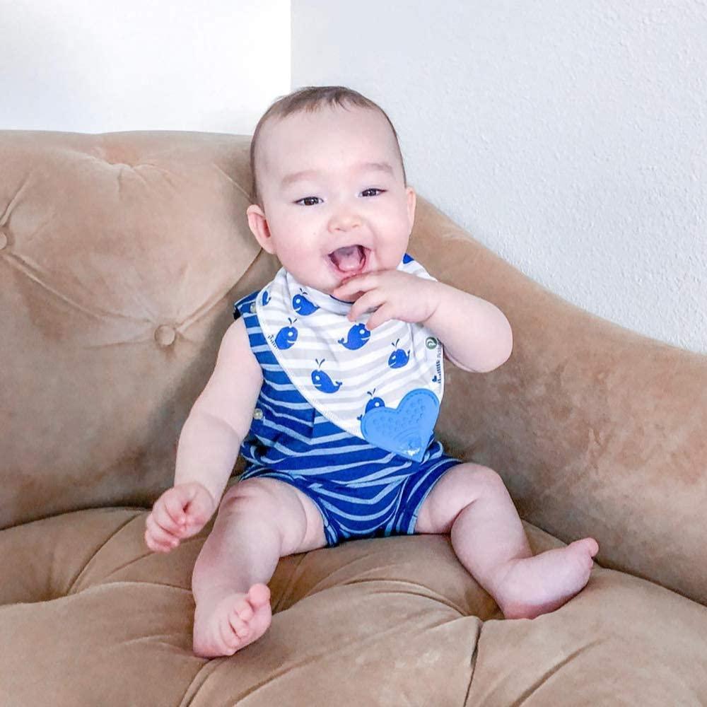 Set de 4 Baberos de Dentición Bandana Pickle & Olive - Mar Azul