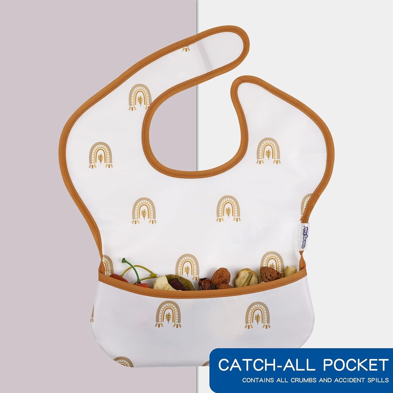 Baberos Impermeables Soarwg Kids, Paquete de 5 para Bebés