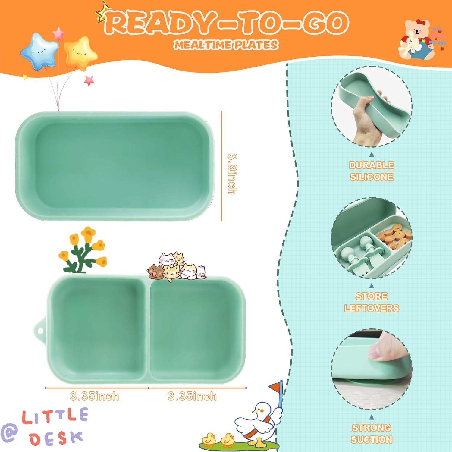 Juego de Alimentación de Silicona OMOCAS 6 en 1 Verde