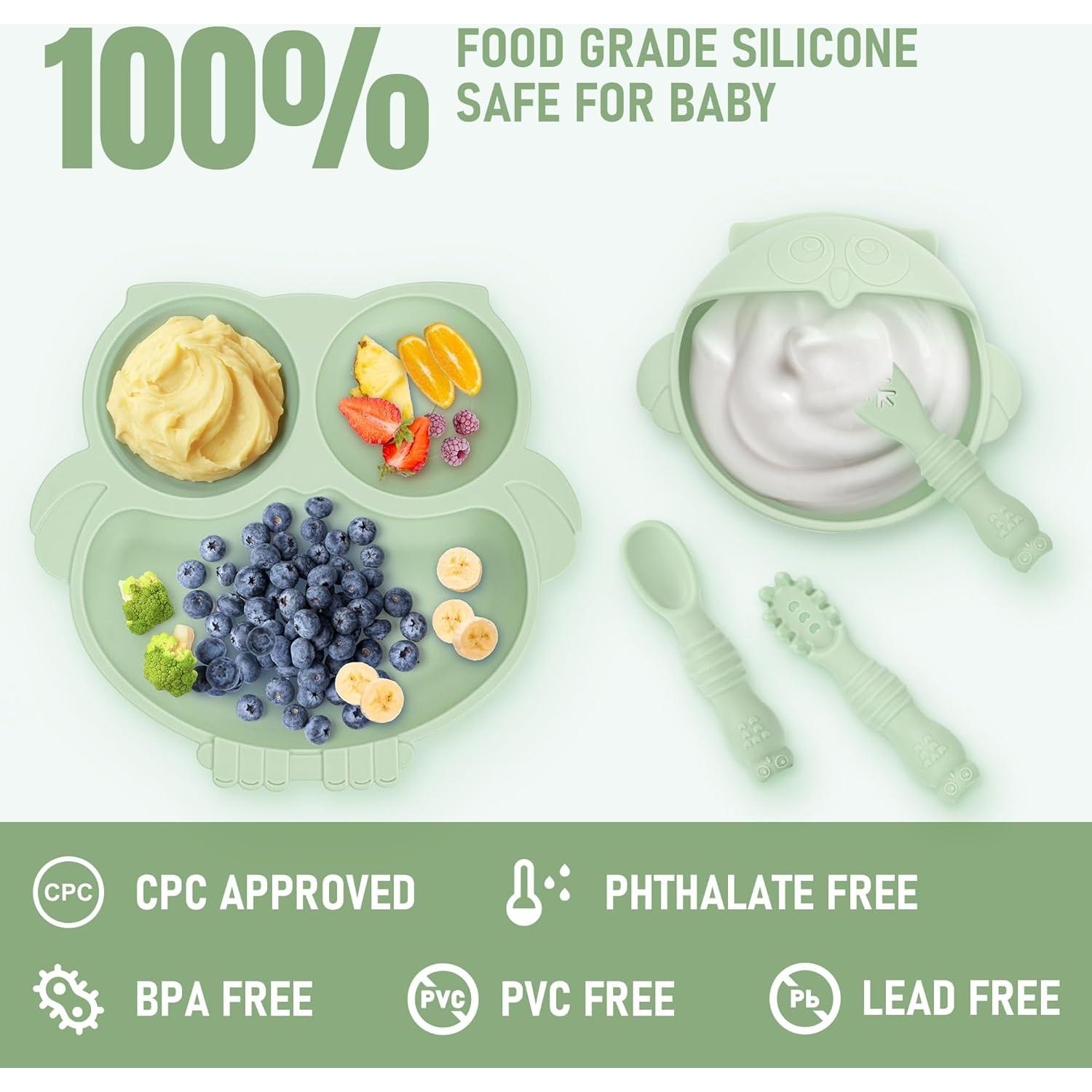 Juego de Alimentación para Bebés Bnditeu 10 Piezas Verde