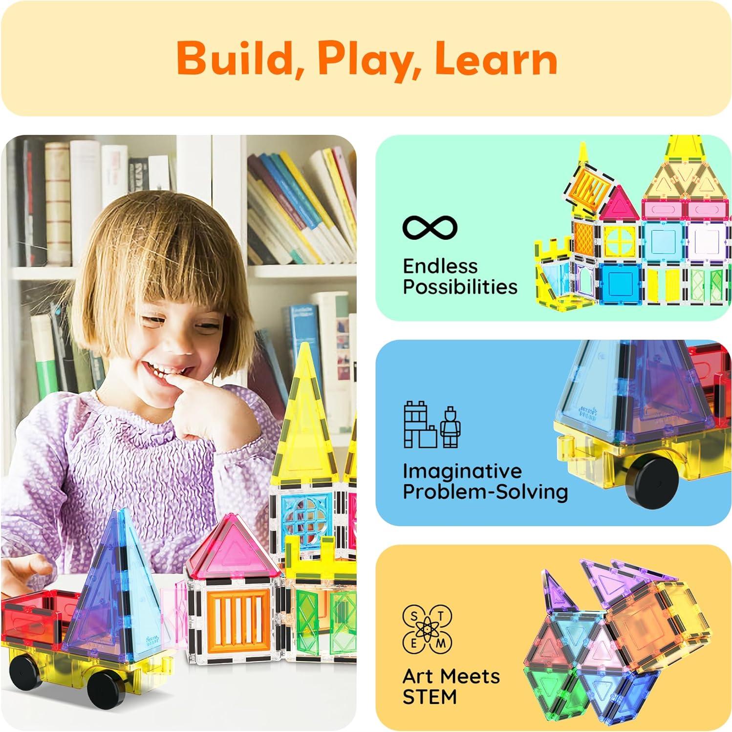 Set de Bloques de Construcción Magnéticos PicassoTiles 101 Piezas