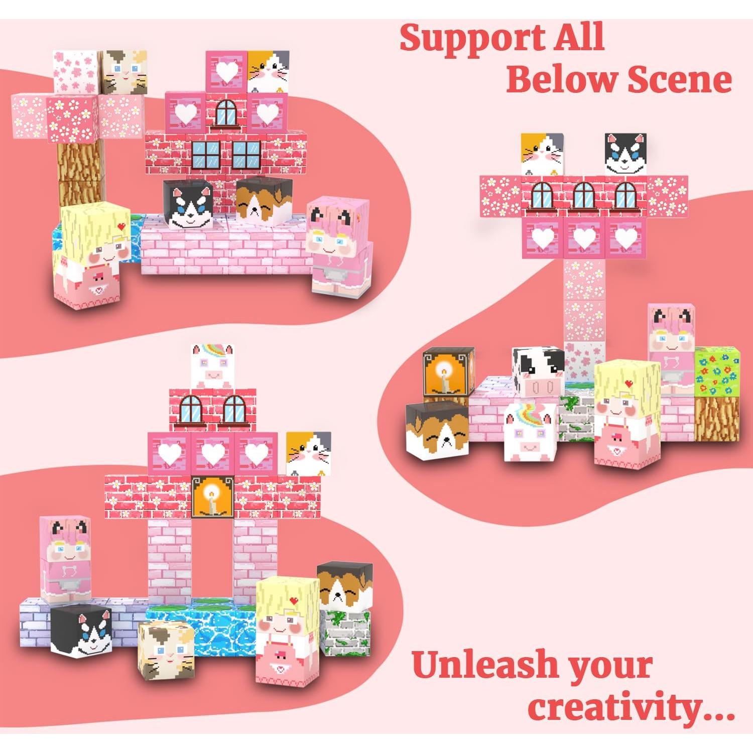 Bloques Magnéticos 48PCS SSAWER Juguetes Educativos STEM 3+