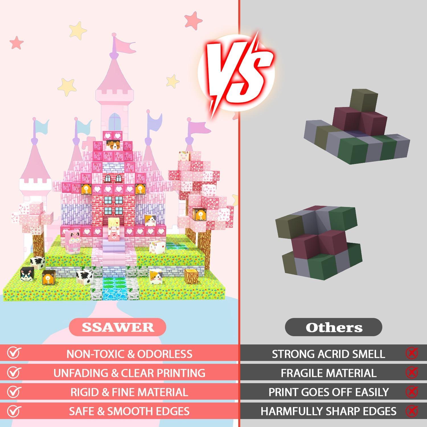 Bloques Magnéticos 48PCS SSAWER Juguetes Educativos STEM 3+