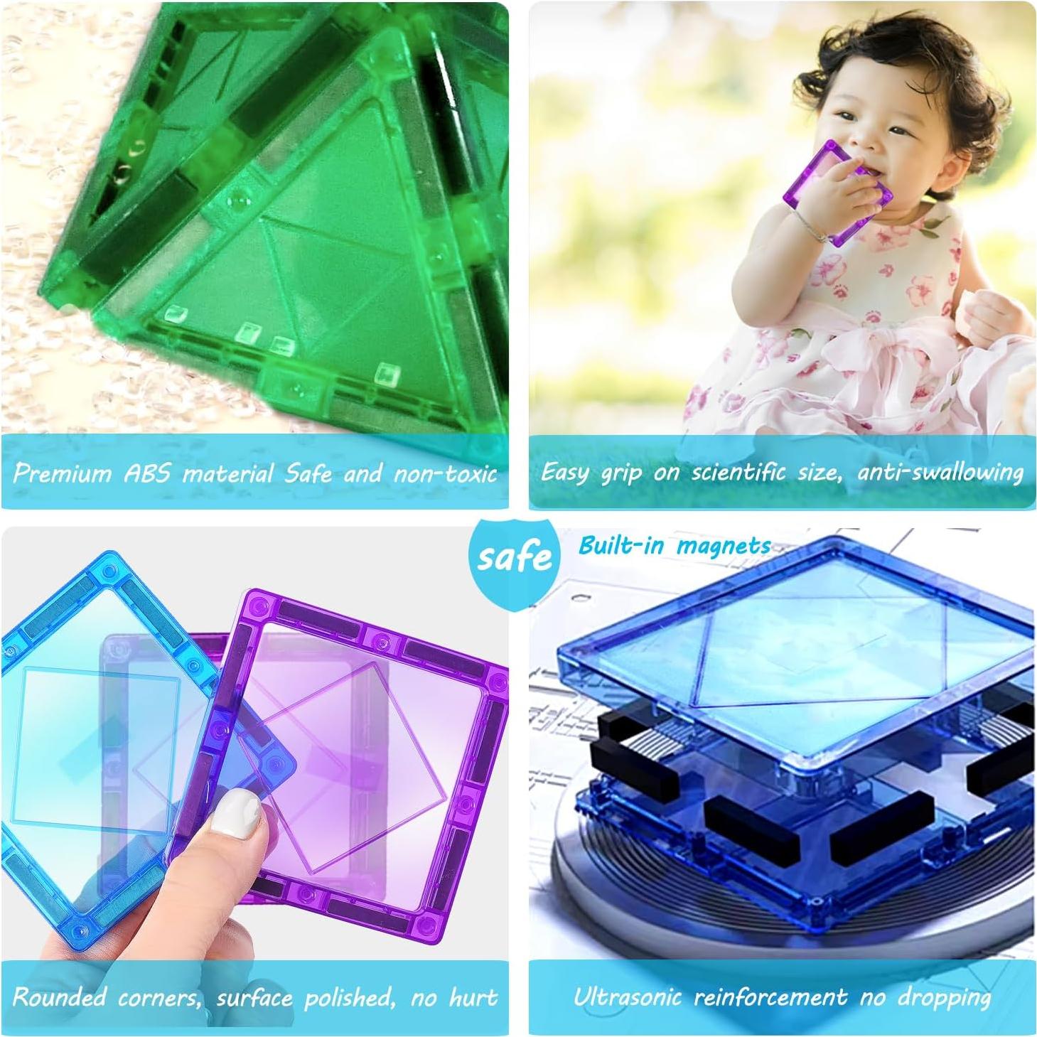 Bloques Magnéticos Wooant 100PCS Juguete Educativo 3D