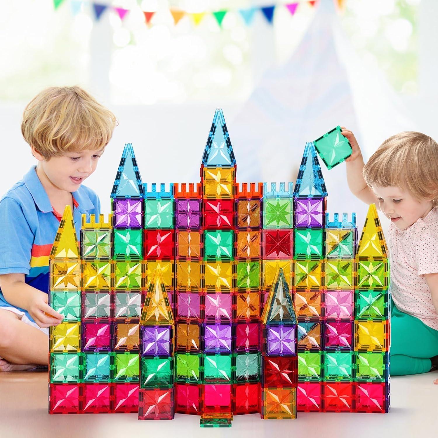 Azulejos Magnéticos Palano 100PCS Juguetes STEM para Niños