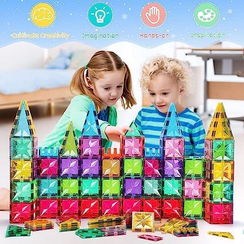 Azulejos Magnéticos Palano 100PCS Juguetes STEM para Niños