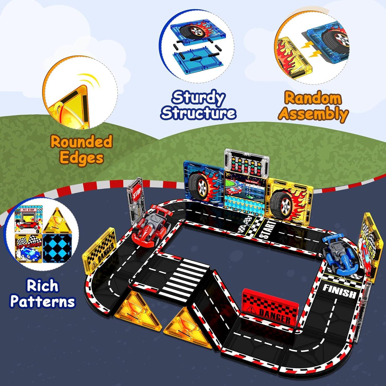 Juego de Pista de Carreras Magnéticas Magnetopia 34 Piezas