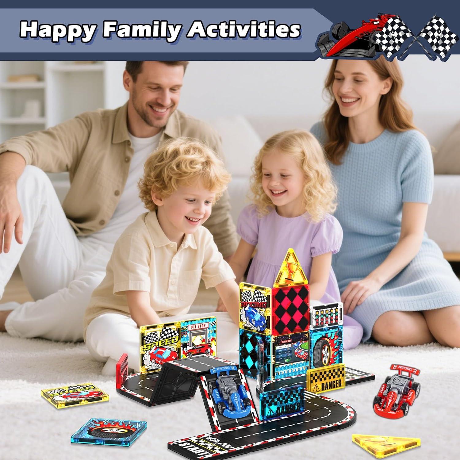 Juego de Pista de Carreras Magnéticas Magnetopia 34 Piezas