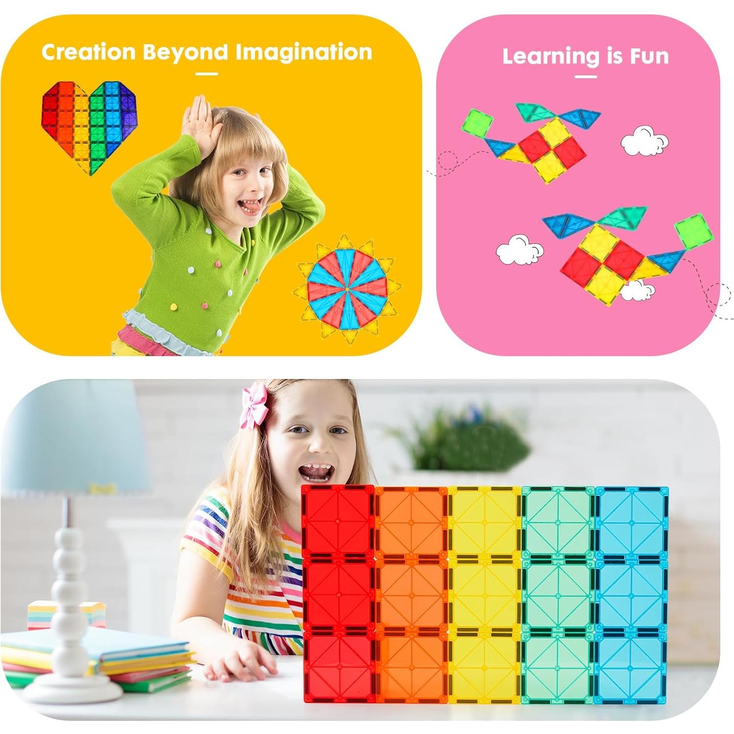 Bloques Magnéticos Gemmicc 34 PCS Juguetes Educativos STEM