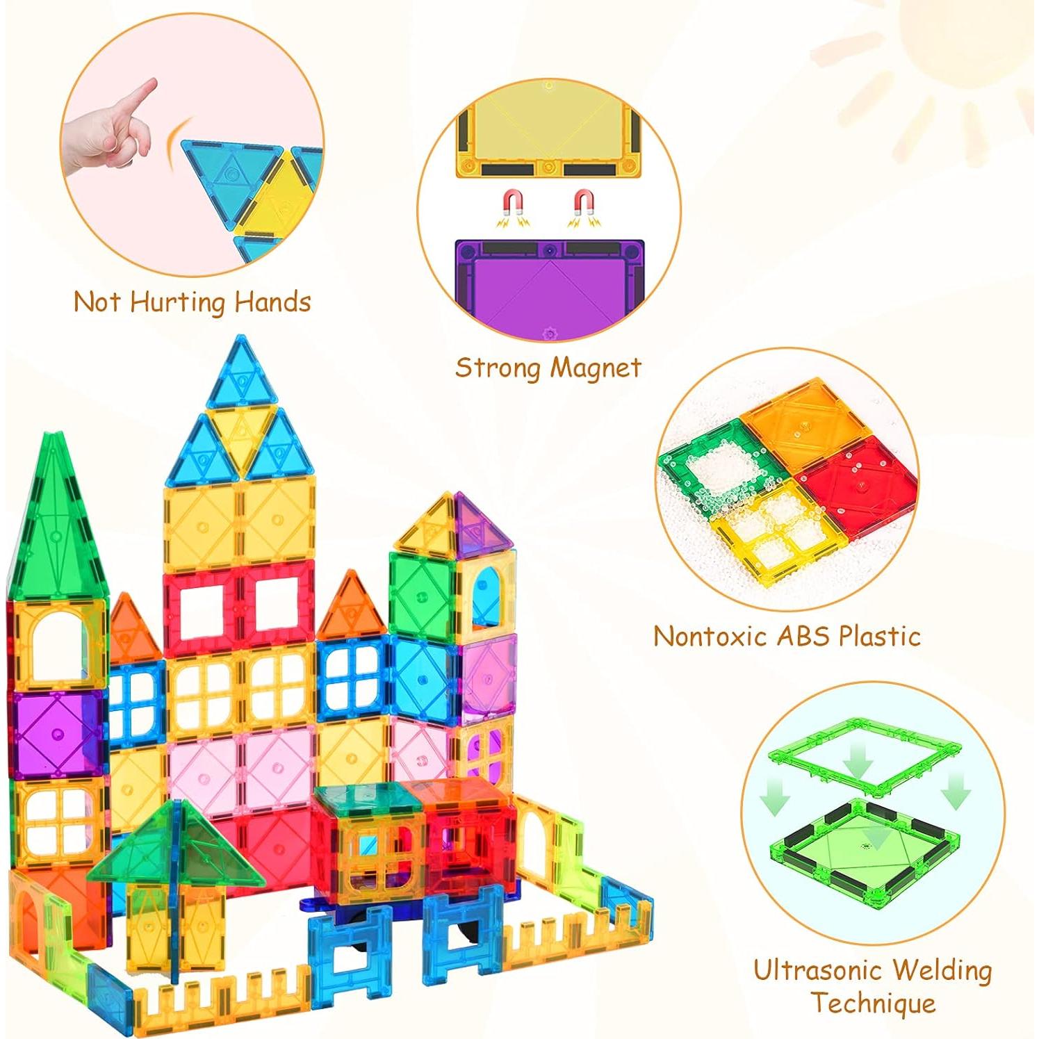 Bloques Magnéticos LATI 130 PCS Juguetes Educativos para Niños