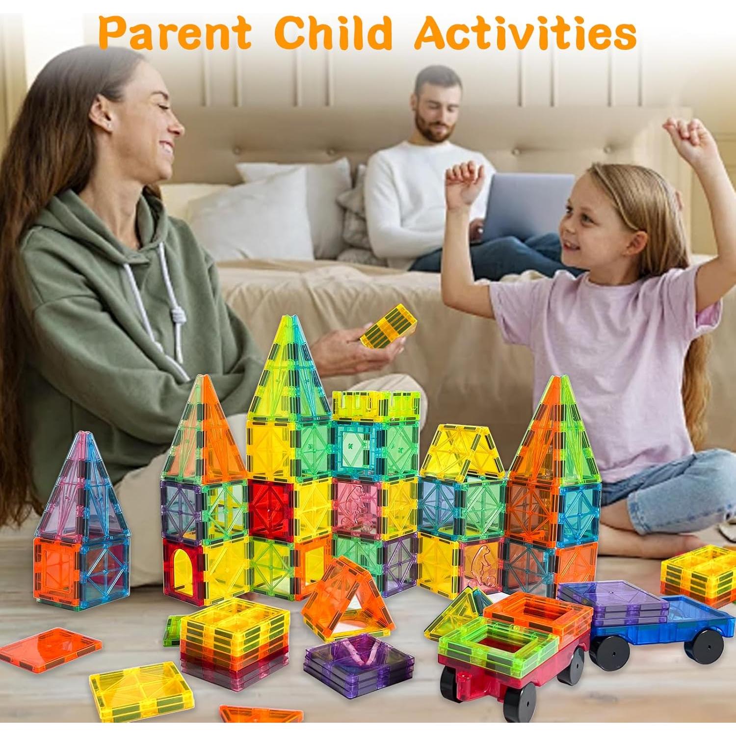 100 Azulejos Magnéticos BOLORBT para Niños - Juguete Educativo STEM