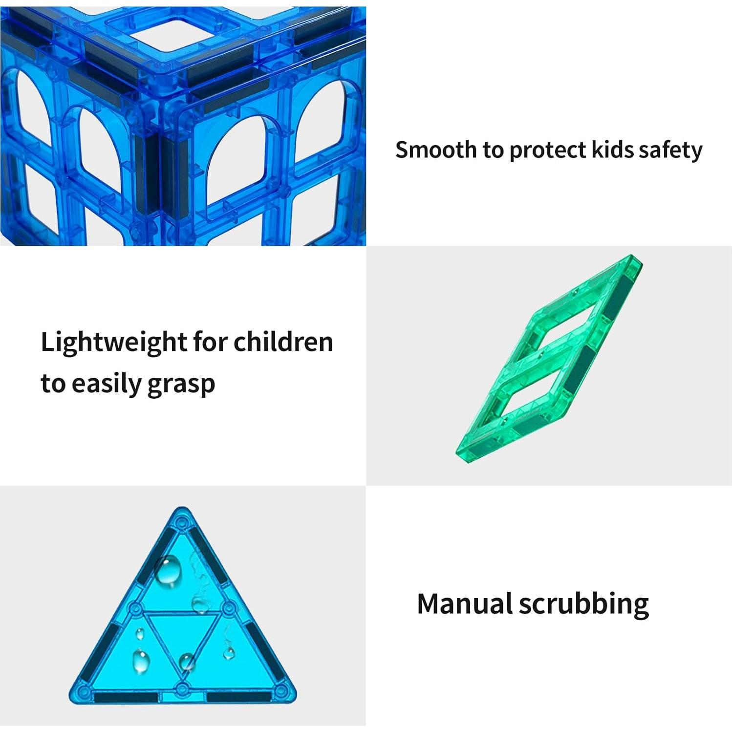 100 Azulejos Magnéticos BOLORBT para Niños - Juguete Educativo STEM